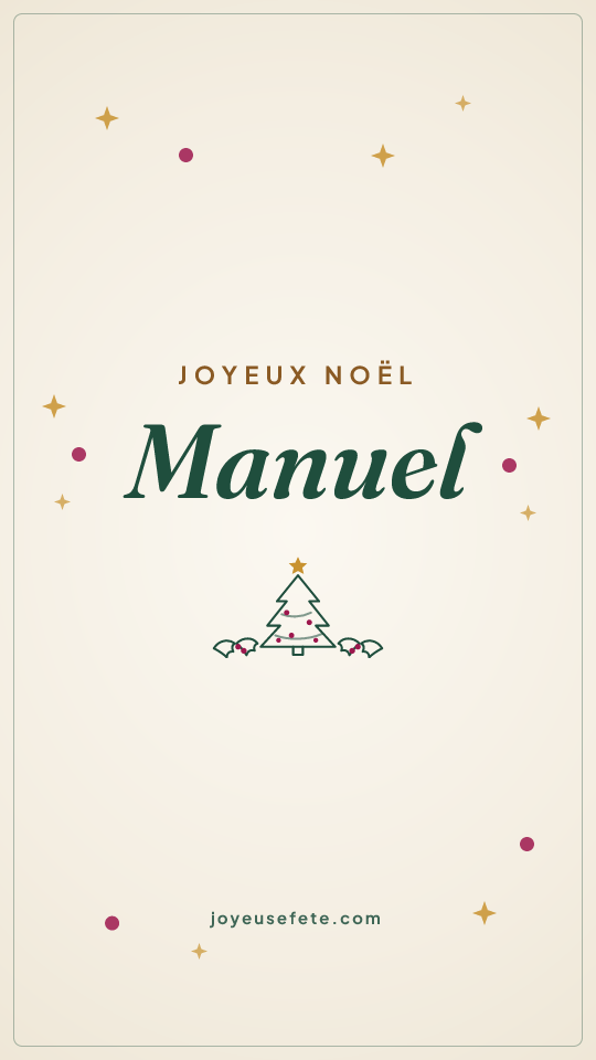 Image « Joyeux Noël Manuel » au format story