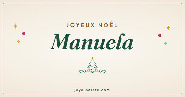 Image « Joyeux Noël Manuela » au format large