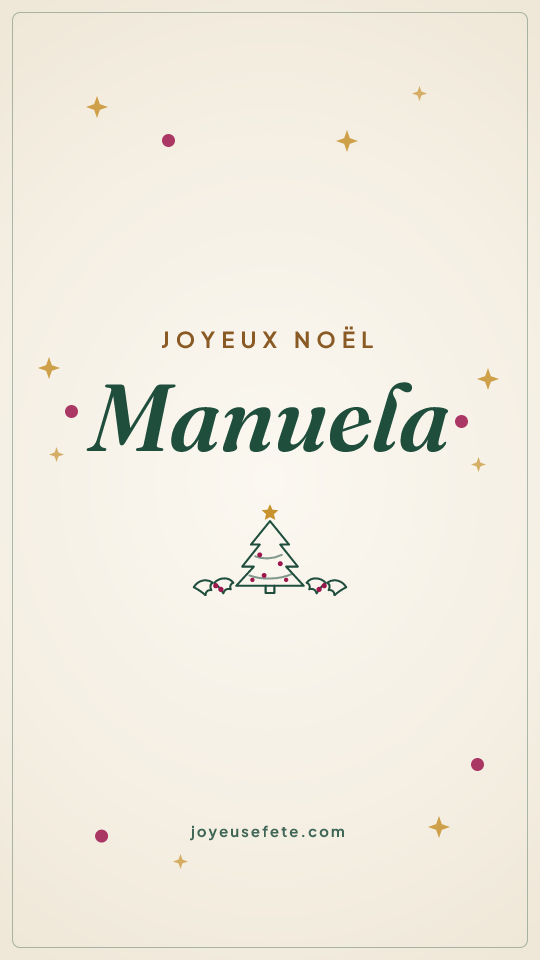 Image « Joyeux Noël Manuela » au format story