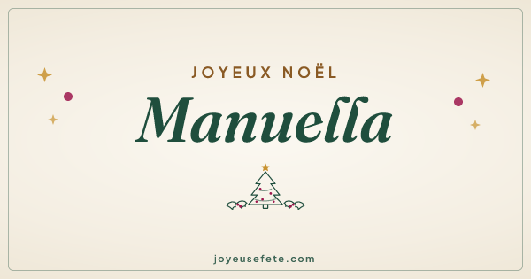 Image « Joyeux Noël Manuella » au format large