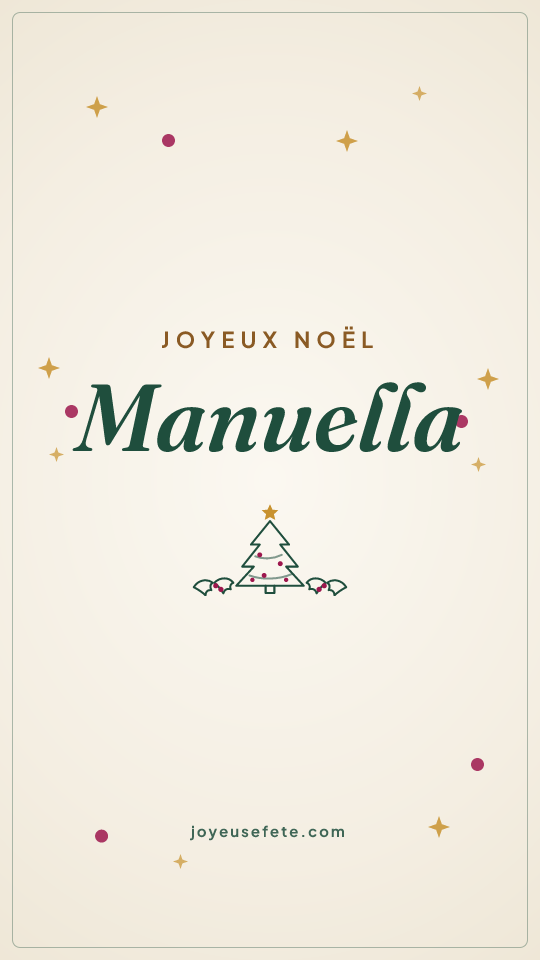 Image « Joyeux Noël Manuella » au format story