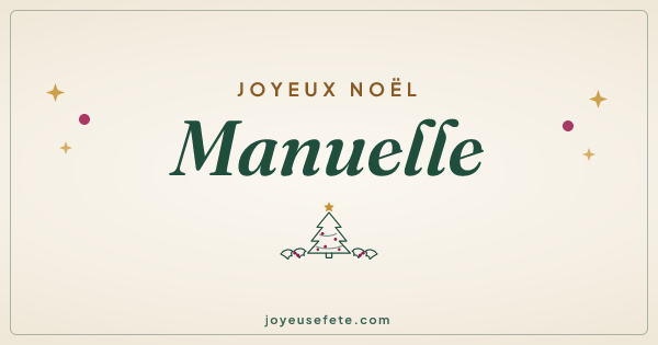 Image « Joyeux Noël Manuelle » au format large