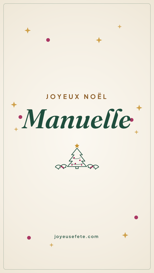 Image « Joyeux Noël Manuelle » au format story