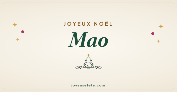 Image « Joyeux Noël Mao » au format large