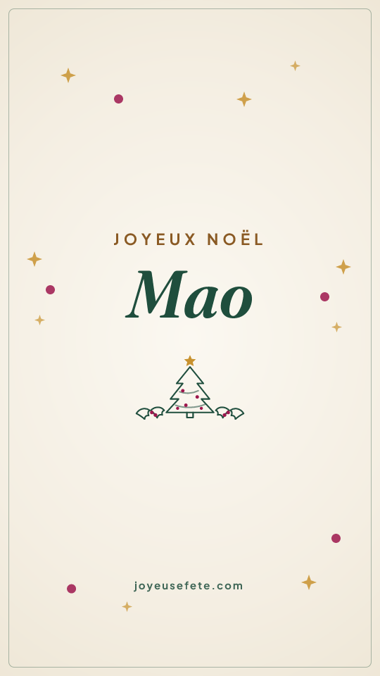 Image « Joyeux Noël Mao » au format story