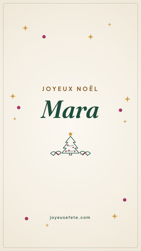 Image « Joyeux Noël Mara » au format story