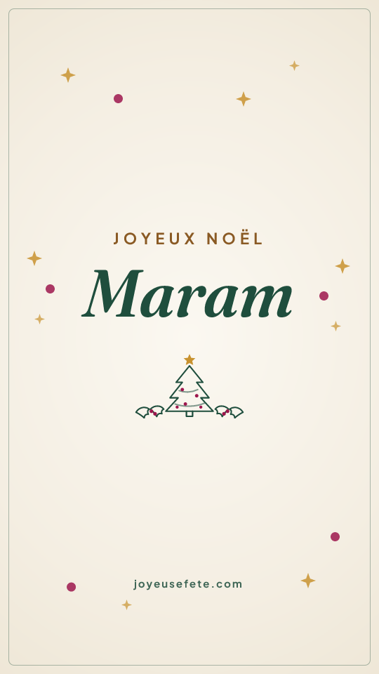 Image « Joyeux Noël Maram » au format story