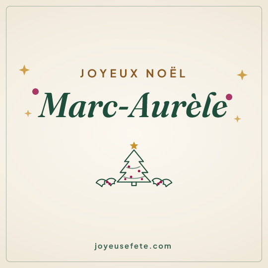 Image carrée « Joyeux Noël Marc-Aurèle » pour WhatsApp