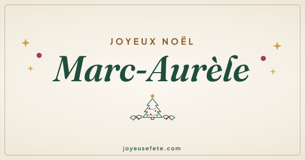 Image « Joyeux Noël Marc-Aurèle » au format large