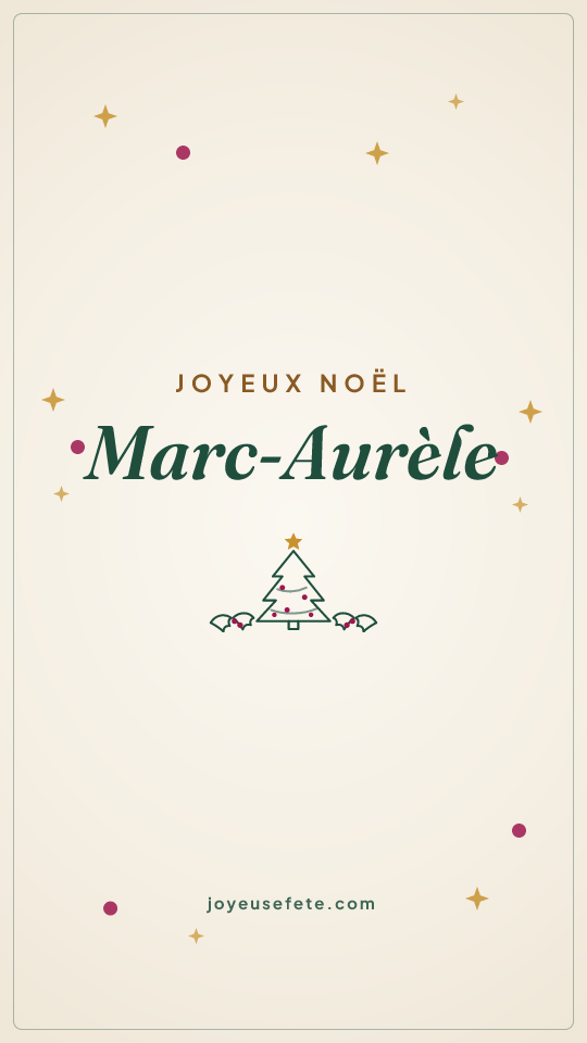 Image « Joyeux Noël Marc-Aurèle » au format story