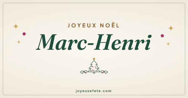 Image « Joyeux Noël Marc-Henri » au format large