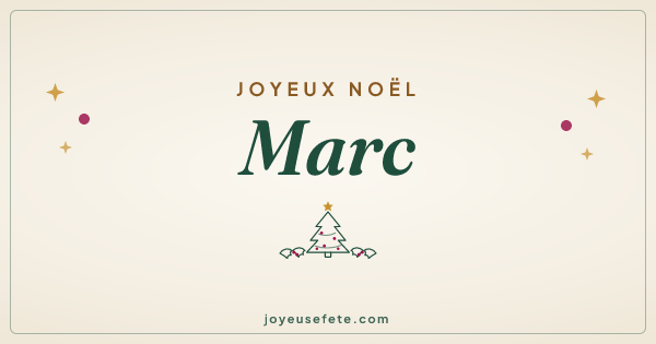 Image « Joyeux Noël Marc » au format large