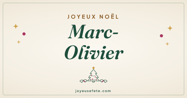 Image « Joyeux Noël Marc-Olivier » au format large