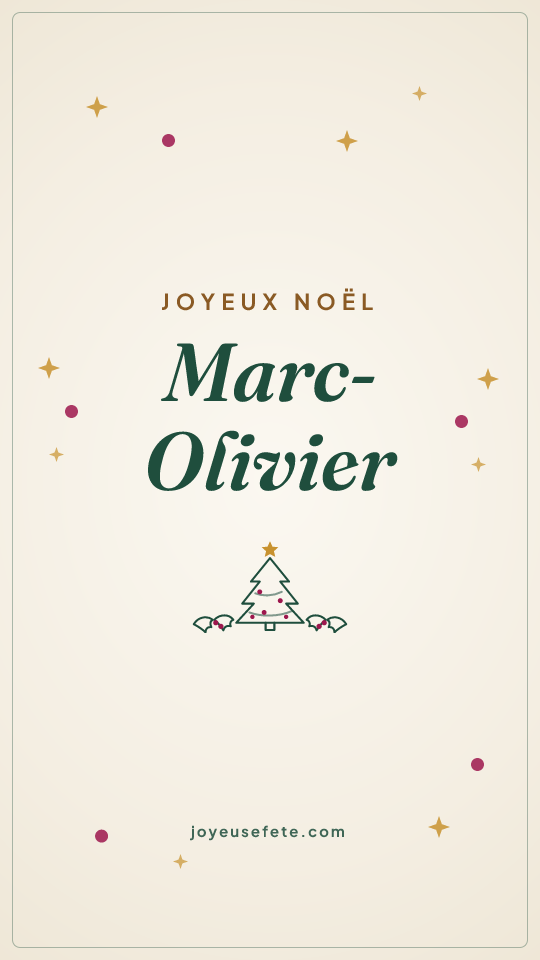Image « Joyeux Noël Marc-Olivier » au format story