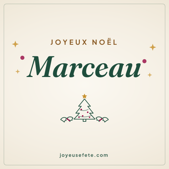 Image carrée « Joyeux Noël Marceau » pour WhatsApp