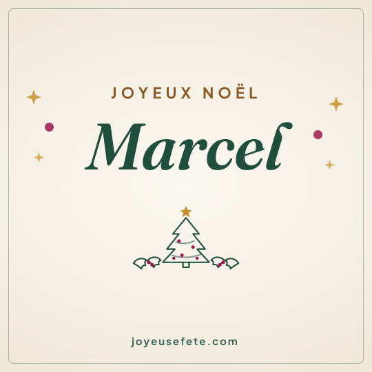 Image carrée « Joyeux Noël Marcel » pour WhatsApp