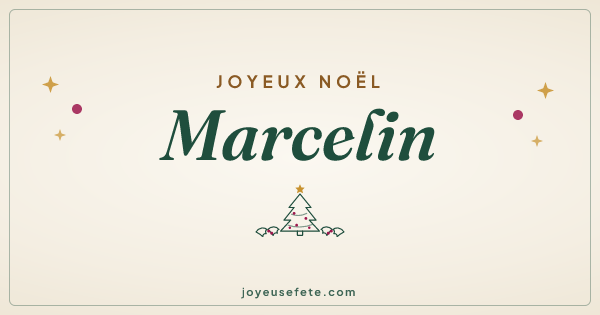 Image « Joyeux Noël Marcelin » au format large