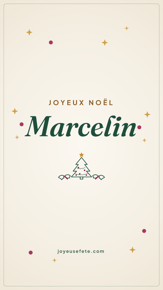 Image « Joyeux Noël Marcelin » au format story