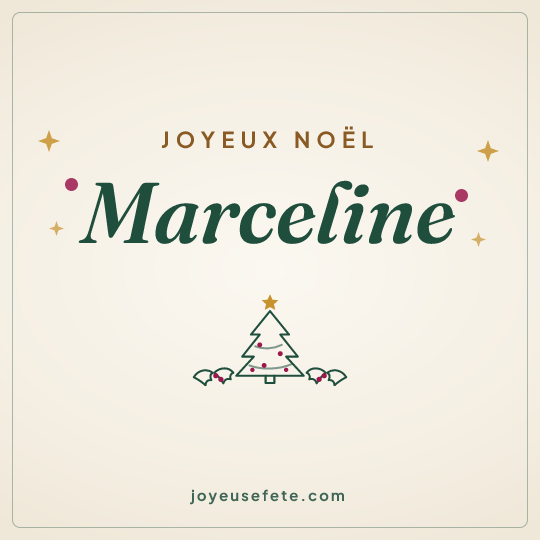 Image carrée « Joyeux Noël Marceline » pour WhatsApp