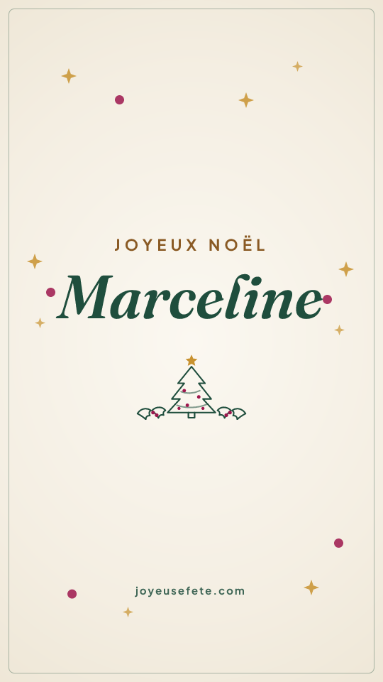 Image « Joyeux Noël Marceline » au format story