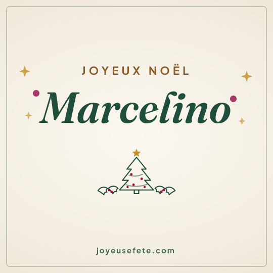 Image carrée « Joyeux Noël Marcelino » pour WhatsApp