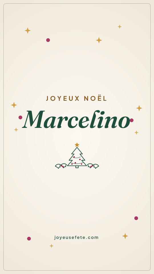 Image « Joyeux Noël Marcelino » au format story