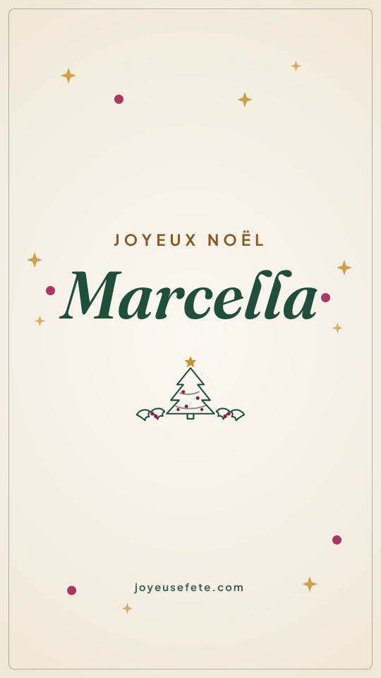 Image « Joyeux Noël Marcella » au format story