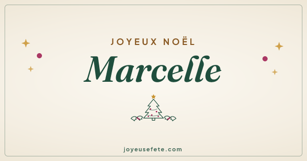 Image « Joyeux Noël Marcelle » au format large