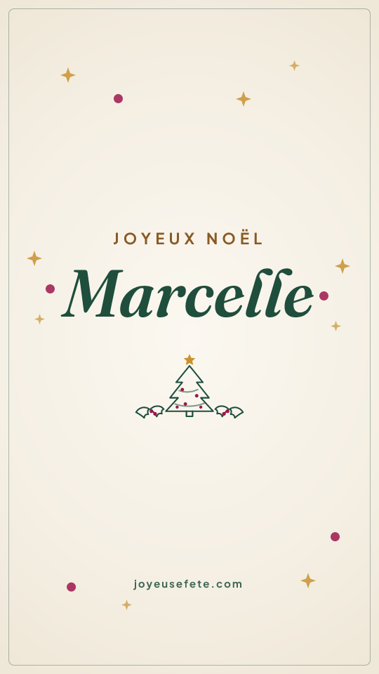 Image « Joyeux Noël Marcelle » au format story