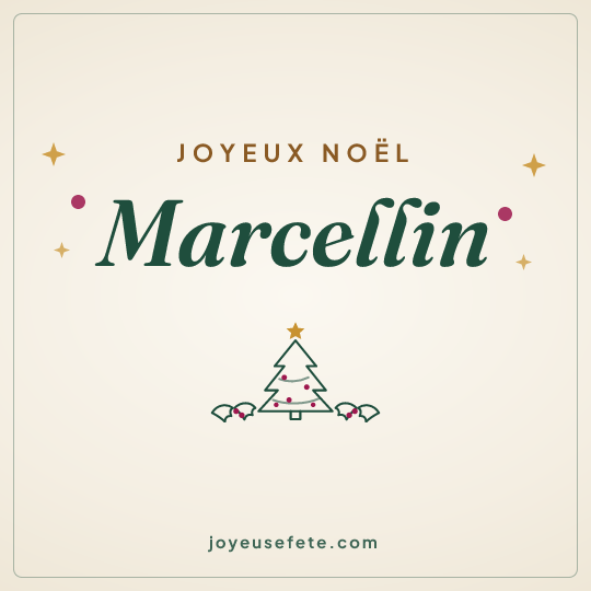Image carrée « Joyeux Noël Marcellin » pour WhatsApp