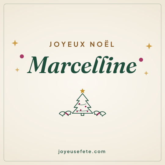 Image carrée « Joyeux Noël Marcelline » pour WhatsApp
