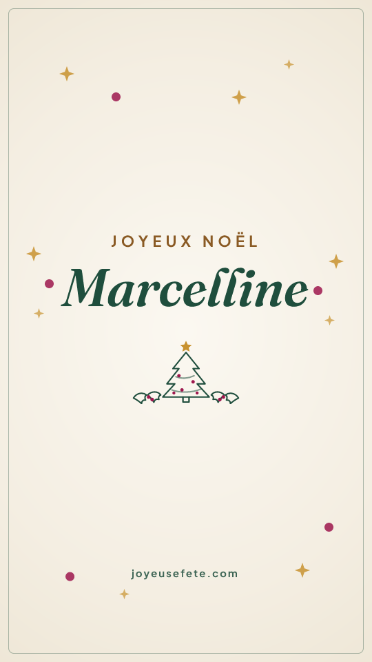 Image « Joyeux Noël Marcelline » au format story