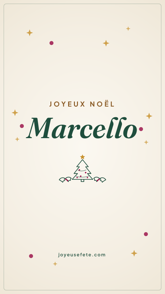 Image « Joyeux Noël Marcello » au format story