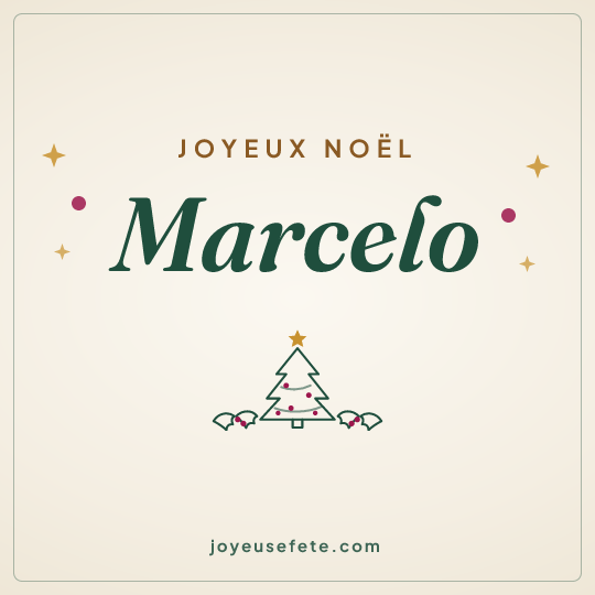 Image carrée « Joyeux Noël Marcelo » pour WhatsApp