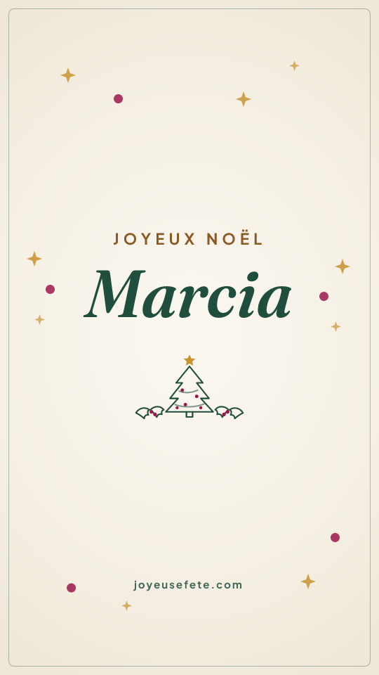 Image « Joyeux Noël Marcia » au format story