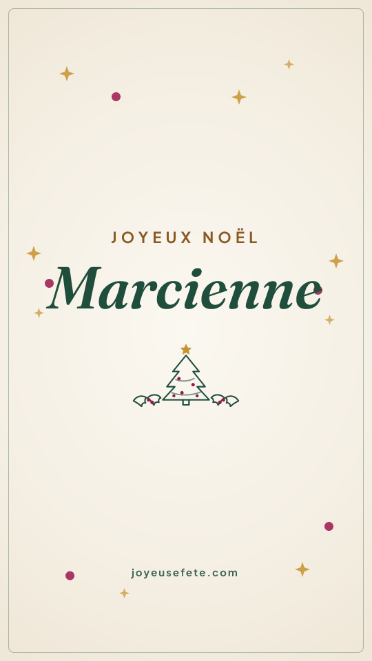 Image « Joyeux Noël Marcienne » au format story