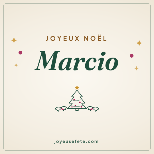 Image carrée « Joyeux Noël Marcio » pour WhatsApp