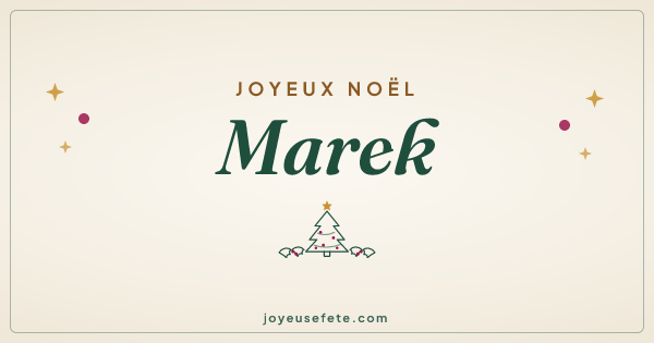 Image « Joyeux Noël Marek » au format large