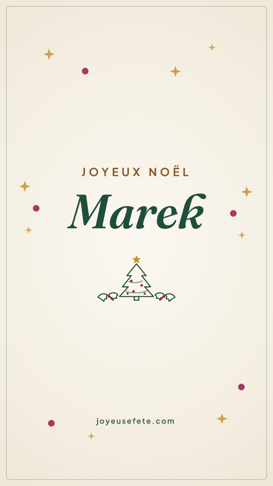 Image « Joyeux Noël Marek » au format story