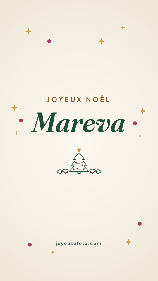 Image « Joyeux Noël Mareva » au format story