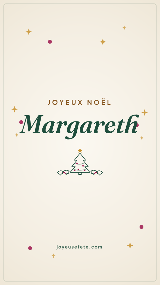 Image « Joyeux Noël Margareth » au format story