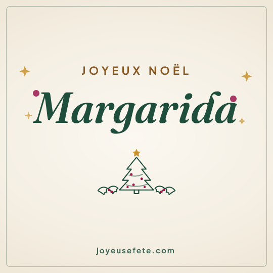 Image carrée « Joyeux Noël Margarida » pour WhatsApp