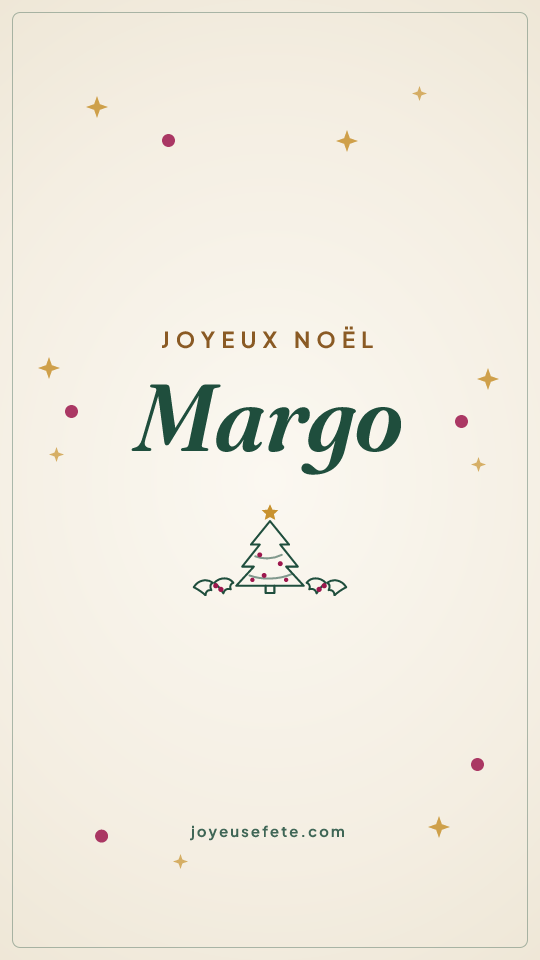 Image « Joyeux Noël Margo » au format story