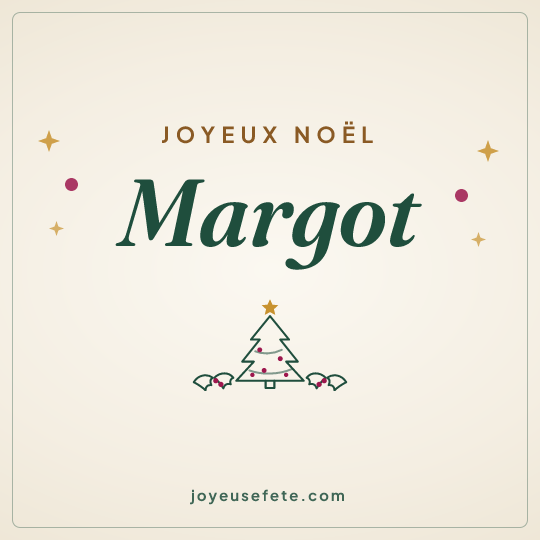 Image carrée « Joyeux Noël Margot » pour WhatsApp