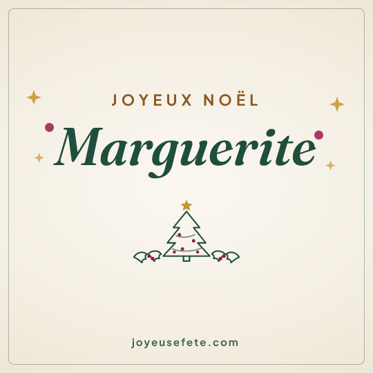 Image carrée « Joyeux Noël Marguerite » pour WhatsApp