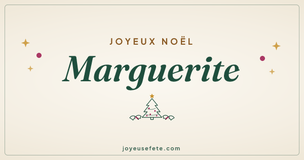 Image « Joyeux Noël Marguerite » au format large