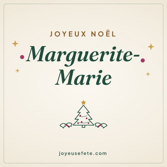 Image carrée « Joyeux Noël Marguerite-Marie » pour WhatsApp