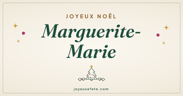 Image « Joyeux Noël Marguerite-Marie » au format large