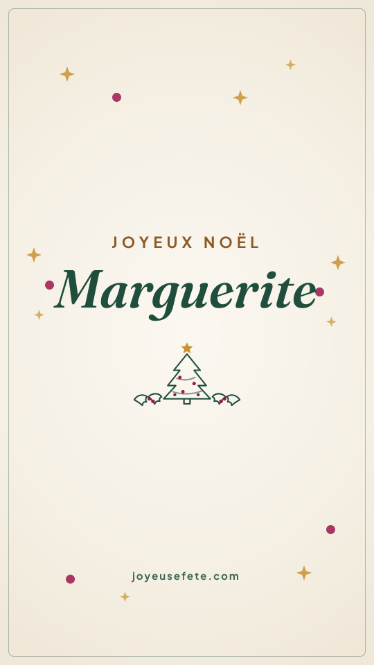 Image « Joyeux Noël Marguerite » au format story