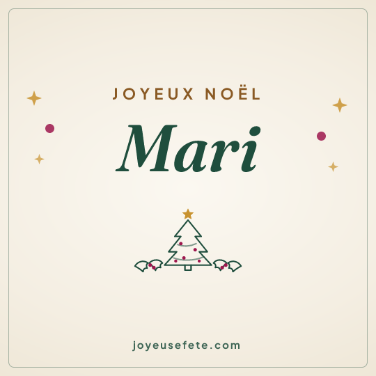 Image carrée « Joyeux Noël Mari » pour WhatsApp